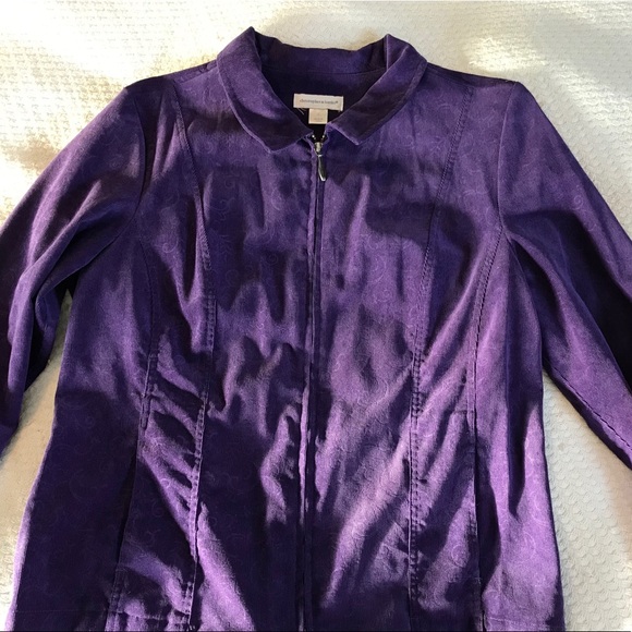 Christopher & Banks purple jacket large - Picture 3 of 8
